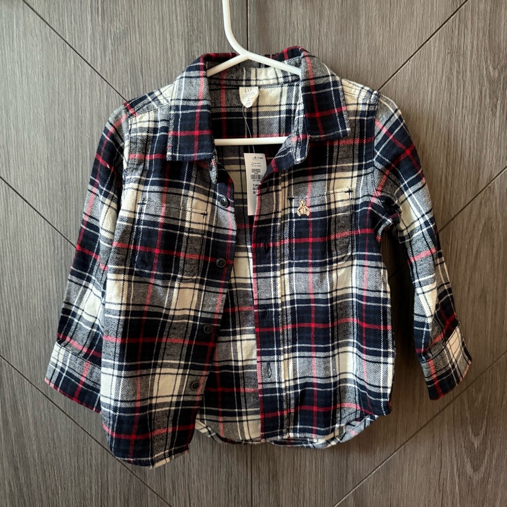 Baby Gap Plaid Toddler Boys Button Down Shirt